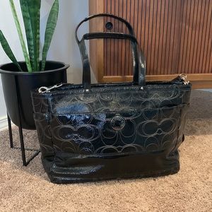 Coach Carry All Patent Leather Bag